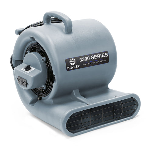 1/3 HP 3 Speed Stackable Air Mover and Carpet Dryer w/ 2 GFCI Outlets